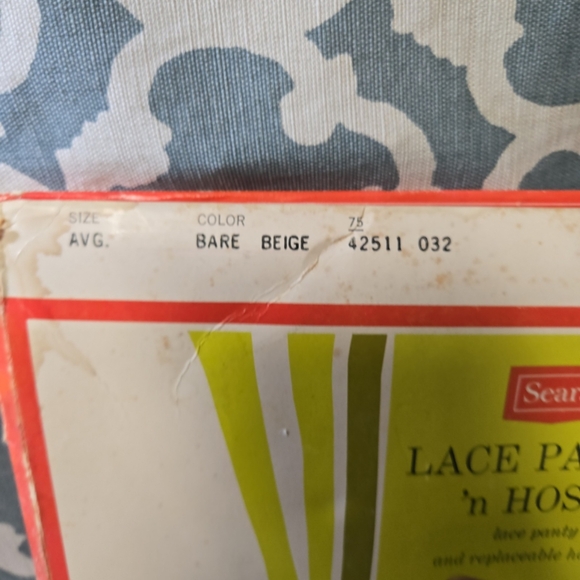 Vintage Sears lace panty n hose panty hose sz average  new u unused movie prop - Picture 2 of 7